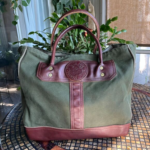 Duluth Pack Sportsmans Canvas & Leather Tote Bag Large EUC - Picture 9 of 10